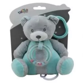 Muzikinė dėžutė TULILO Mint meškiukas 18 cm — mechaninis muzikinis žaisliukas, 18 cm aukščio
