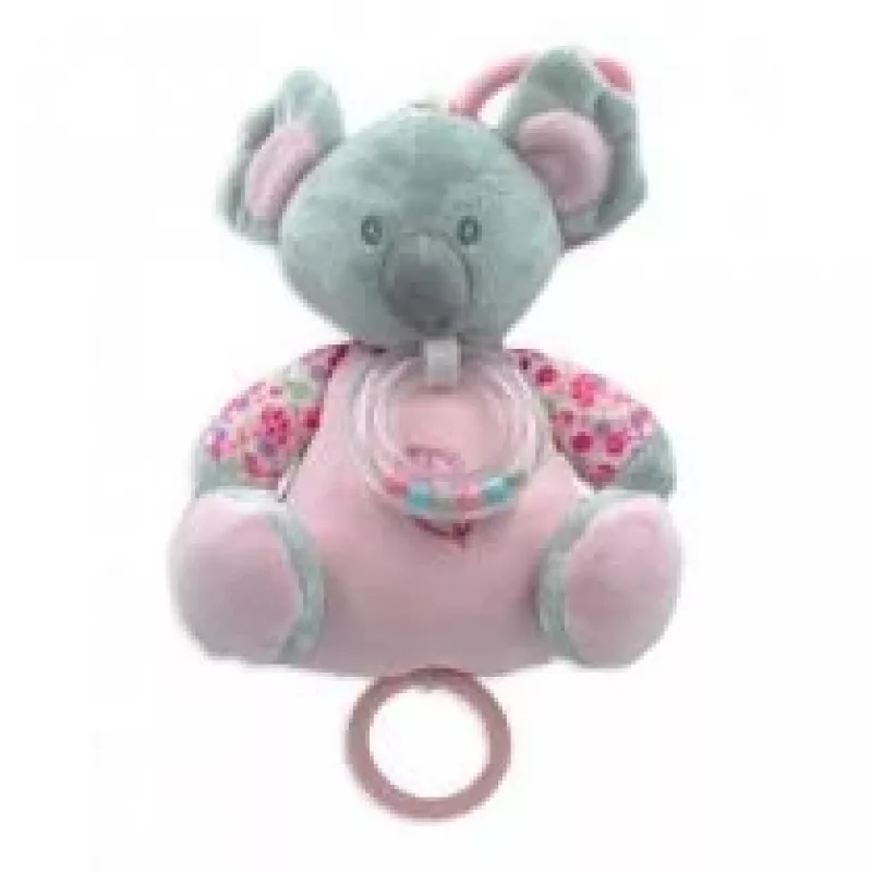 Muzikinė dėžutė TULILO Koala 18 cm rožinė – muzikinis žaislas kūdikiams, 18 cm aukštis