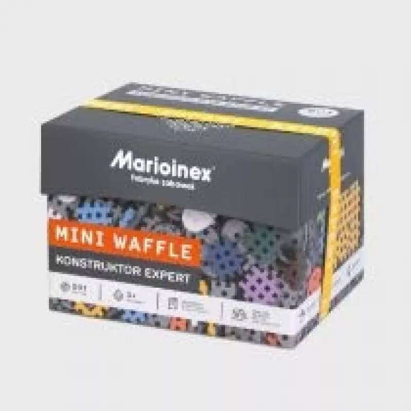Žaislinis konstruktorius Marioinex Blocks mini Waffle Expert — 100 detalių, įvairiaspalvis, amžius 3+