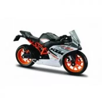 Metalinis Maisto motociklo modelis KTM RC390 masteliu 1:18 su demonstravimo stovu