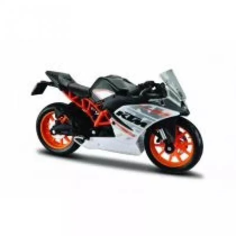 Metalinis Maisto motociklo modelis KTM RC390 masteliu 1:18 su demonstravimo stovu