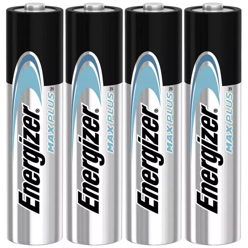 Vienkartinė baterija Energizer MAXPLUS AAA 4 vnt. pakuotė, šarminė, 1,5 V, darbinė temperatūra -18–55 °C