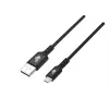 Kabelis USB0-Micro USB 2m silikoninis juodas Quick Charge