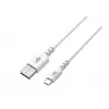 kabelis USB-USB C 2m silicone Balta Quick Charge