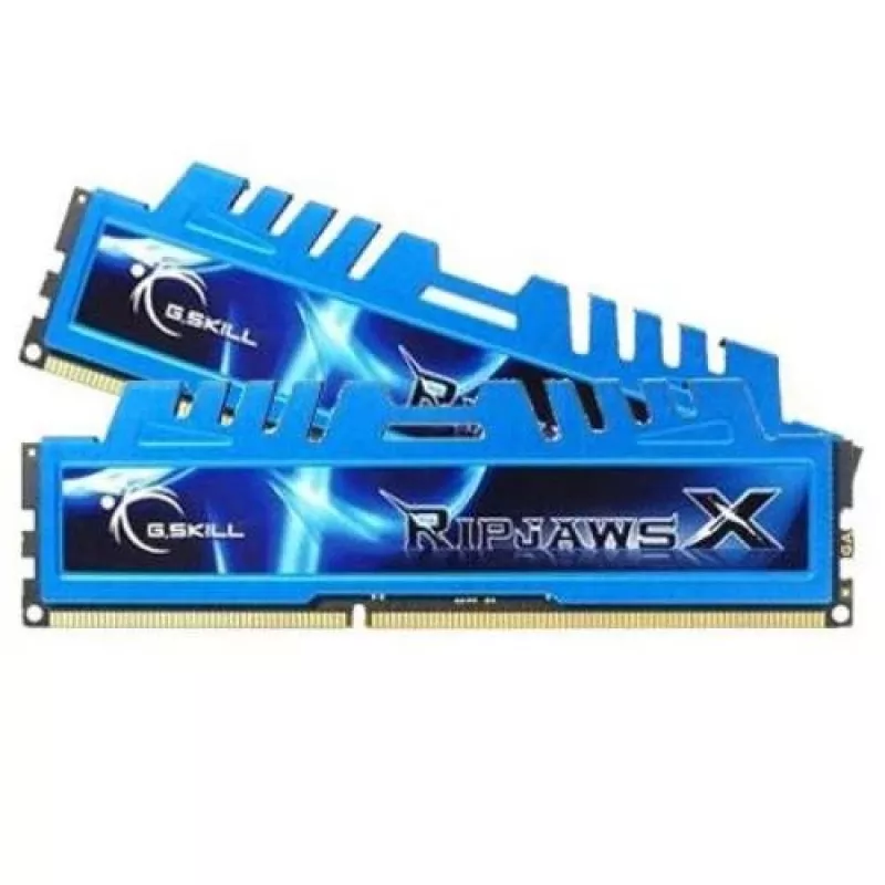 G.Skill 16GB Ripjaws X dviejų kanalų atminties rinkinys – mėlynas (2x 8 GB, DDR3 1600 MHz, 1,5 V, F3-1600C9D-16GXM, XMP Ready)
