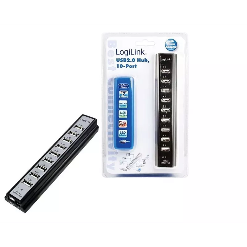 LogiLink UA0096 sąsajų šakotuvas 480 Mbit/s juodas