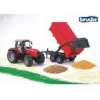 Traktoriaus modelis BRUDER Massey Ferguson 7480 su savivartė priekaba