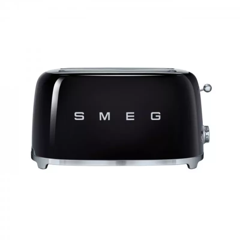Smeg - TSF02 Skrudintuvas 4 riekėms - Juodas/lakuotas/PxAxG 41x20,8x21,5 cm/6 skrudinimo lygiai/1500 W