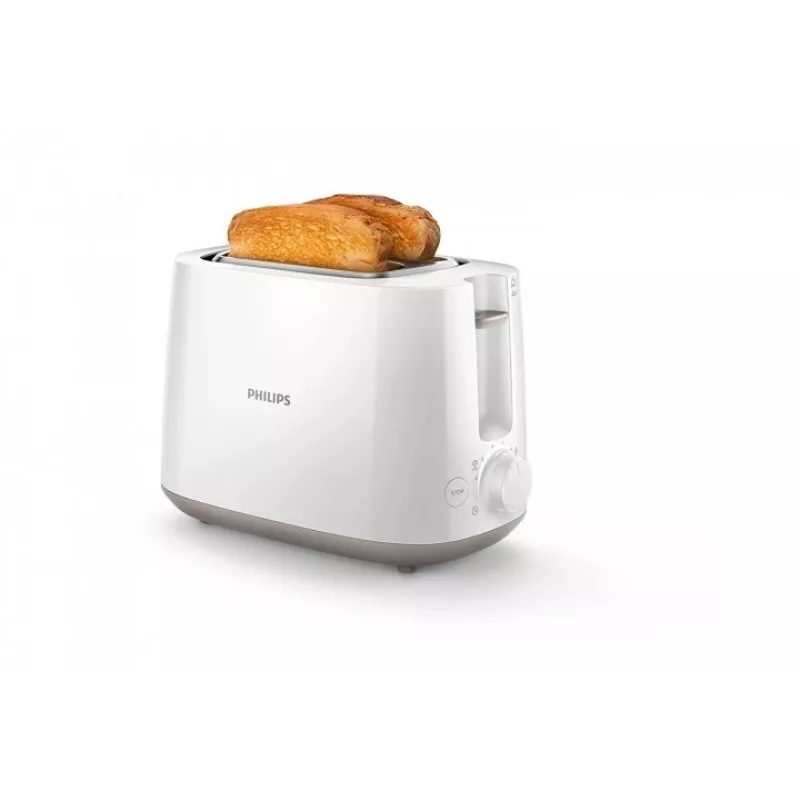 Skrudintuvas „Philips Daily Collection“ HD2581/00 — 2 riekėms, 830 W, 8 skrudinimo lygiai, baltas