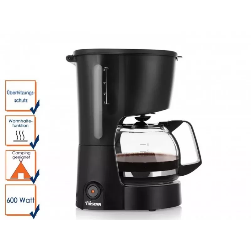 Tristar kavos virimo aparatas | CM-1246 | malta | 600 W | juoda