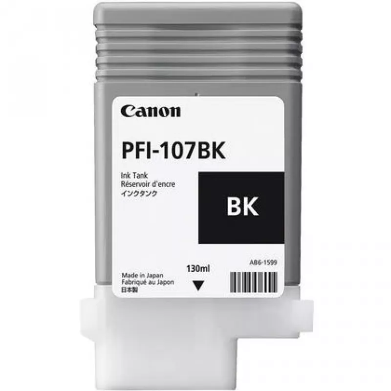 Canon PFI-107BK rašalo kasetė 1 vnt. Originali juoda