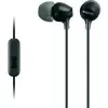 Sony MDR-EX15AP, laidinis, 8 - 22000 Hz, skambučiai/muzika, 3 g, ausinės, juodos