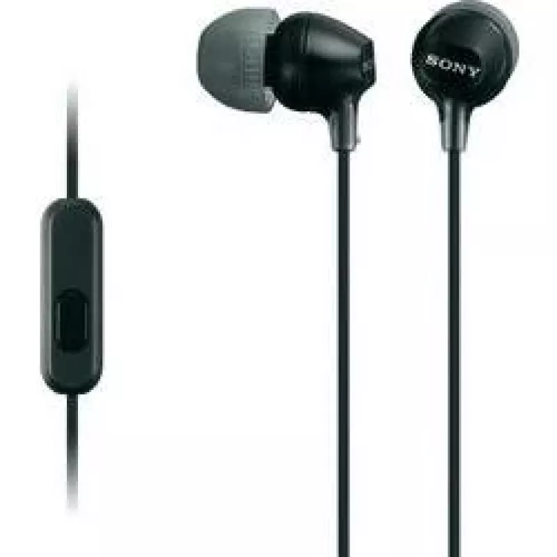 Sony MDR-EX15AP, laidinis, 8 - 22000 Hz, skambučiai/muzika, 3 g, ausinės, juodos