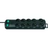 Brennenstuhl Primera-Line 10 lizdų juodas 2 m maitinimo šakotuvas 1153300120, juodas, H05VV-F 3G1,5 maitinimo kabelis 2,0 m