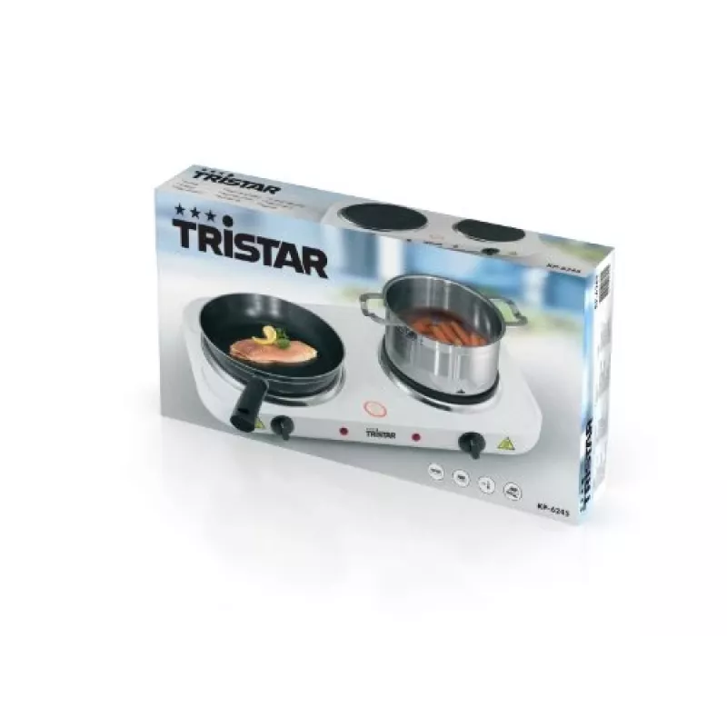 Shumee Tristar Dvigubos kaitvietės elektrinė viryklė KP-6245, 2500W, 15,5/18,5 cm