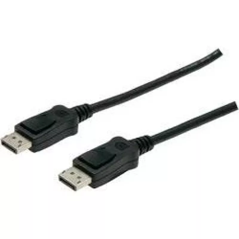 Connection kabelis DisplayPort with snaps 1080p 60Hz FHD Tipas DP / DP M / M Juoda 1m