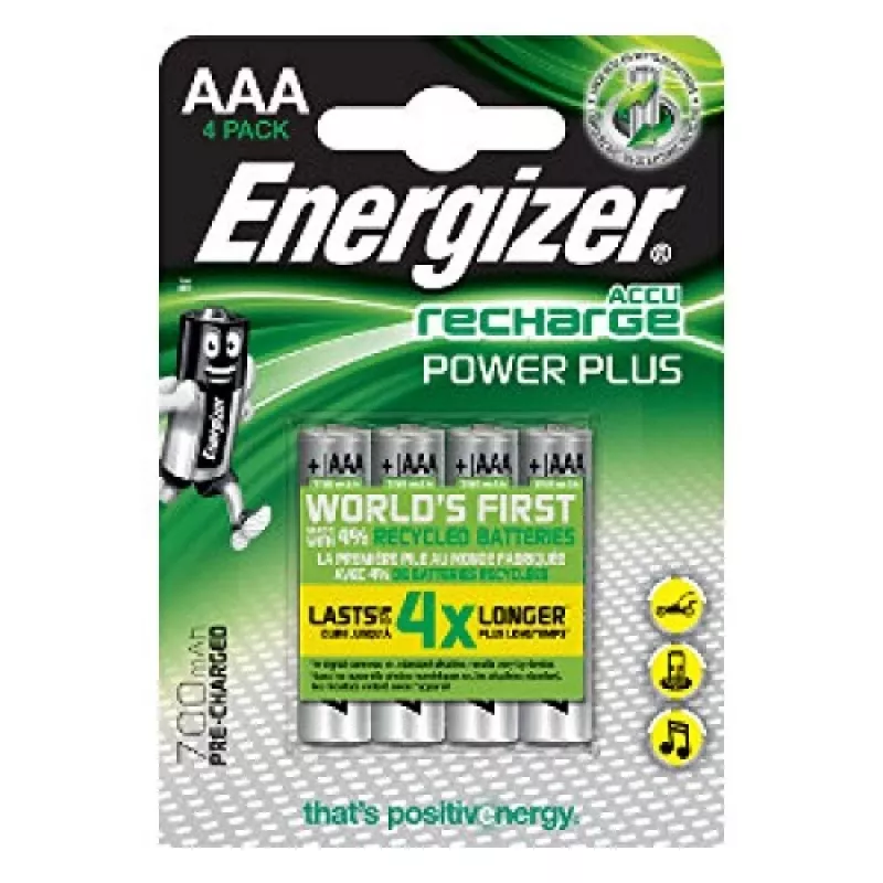 ENERGIZER akumuliatorius Accu Recharge Power Plus 700 mAh AAA HR3/4 pakartotinai įkraunamas, 4 vnt.