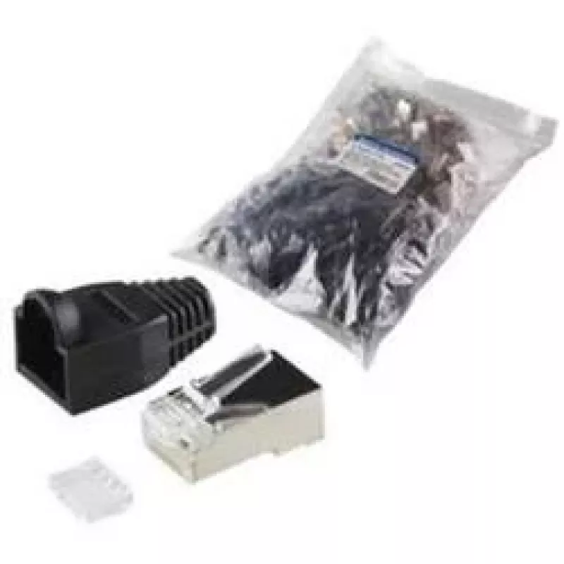 Laido jungtis RJ45 LogiLink MP0022, juoda, skaidri