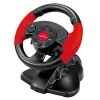 Vairas ESPERANZA EG103 žaidimų valdiklis — PC/PS2/PS3, 13 mygtukų, vibracija, akselerometras, juoda/raudona