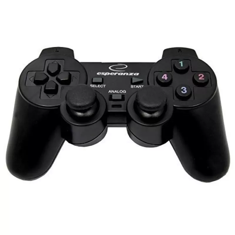 Žaidimų pultas ESPERANZA EG102 laidinis USB 2.0, PC/PlayStation 3 palaikymas, D-pad, vibracija, juoda