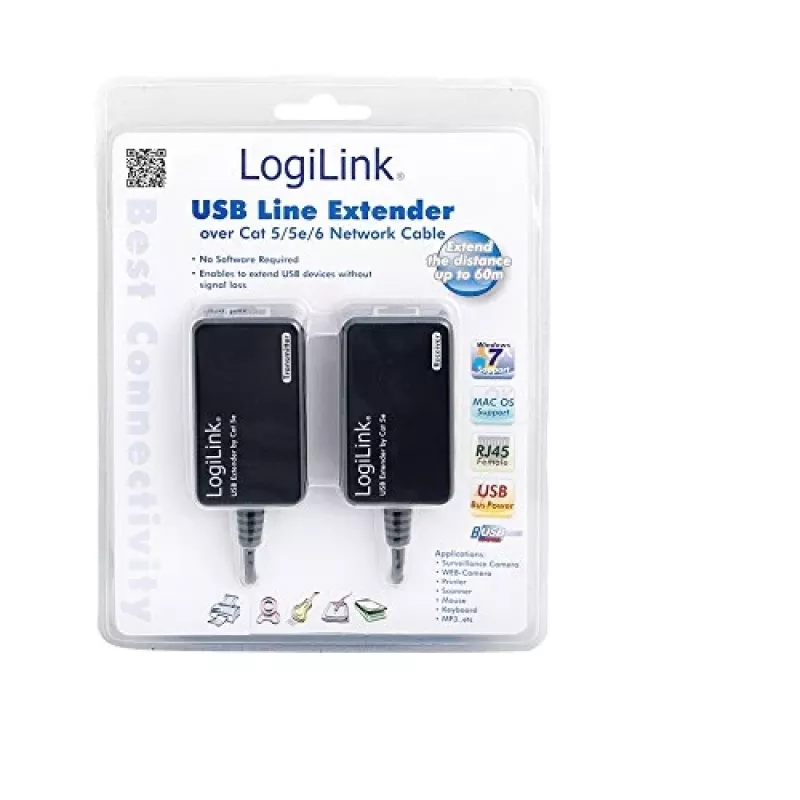 LogiLink® UA0021D Linijos ilgintuvas USB per CAT5/6 iki 60 m