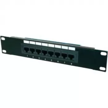 Pleistuvas 10 8 prievadų, Cat5e, U / UTP, 1U, juodas (pilnas)