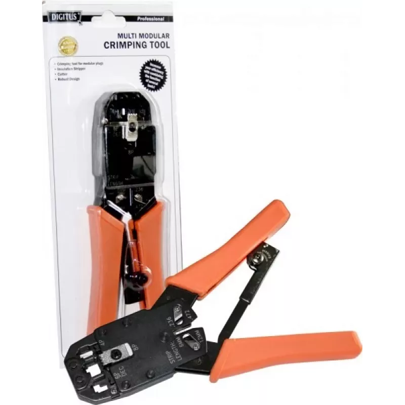 Digitus DN-94004 tinklo kabelių užspaudimo įrankis, skirtas kabelių montavimui ir priežiūrai
