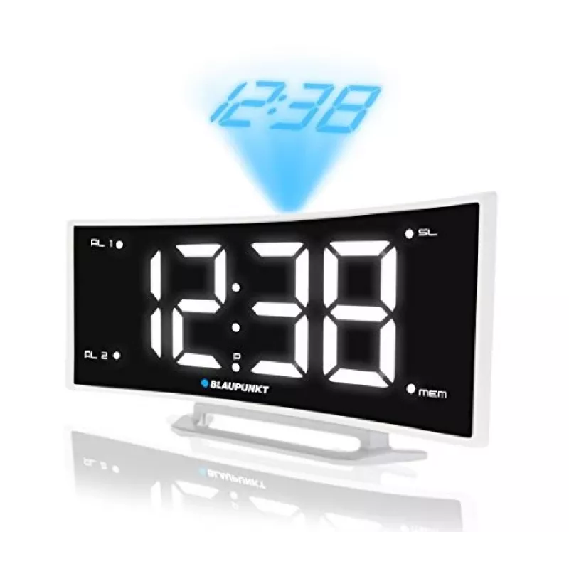 Blaupunkt CRP7WH radijo laikrodis juodai baltas (CRP7WH)