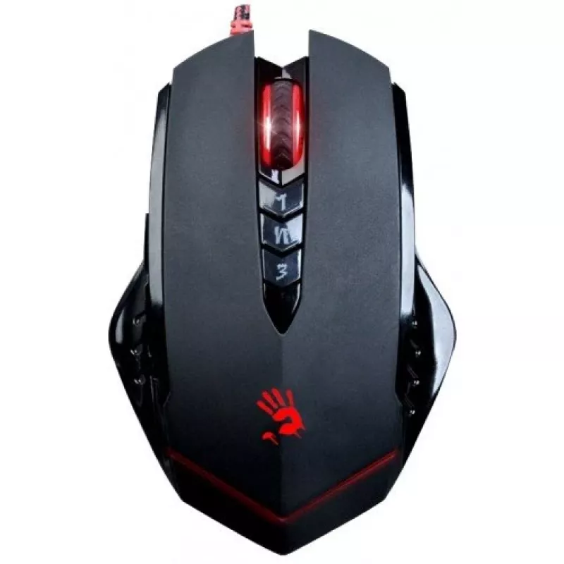 Žaidimų pelė A4Tech Bloody V8m — 3200 DPI, 8 mygtukai, V-Track optinė, USB Type-A, juoda