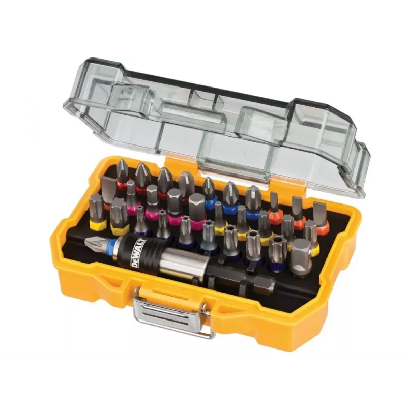 Momentinis atsuktuvas DeWalt DT7969 — reguliuojamas momentas, ergonomiška rankena, Phillips/Pozidriv/Plokščių/Torx antgaliai komplekte