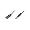 Wentronic Goobay 3,5 mm lizdo ilginimo laidas, juodas, 5 m - 3,5 mm kištukas (3 kontaktų, stereo) > 3,5 mm lizdas (3 kontaktų, stereo) (50090)