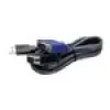 TRENDnet TK CU10 - klaviatūra- / Video- / pelė- (KVM-) kabelis - USB Typee A, 4-pin, HD-15 (M) - HD-15 (M) - 3,1m - Juoda (TK-CU10)