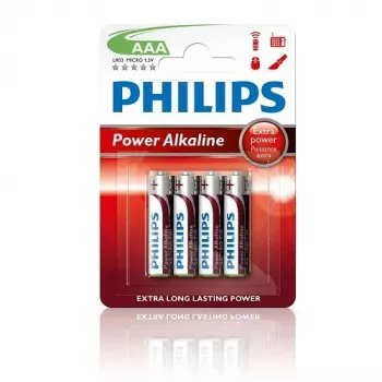 Philips Power Alkalinių AAA Baterijų, 4 vnt.