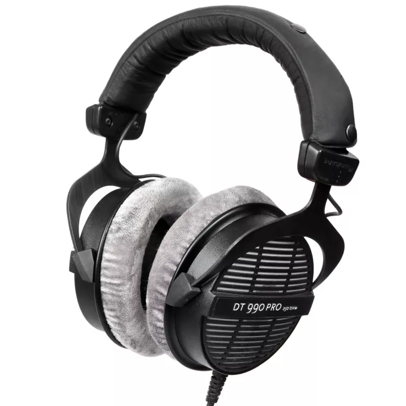 Studijinės ausinės Beyerdynamic DT 990 PRO 250 Ω — uždaro tipo, aplinkausinės, laidinės, 3 m kabelis, 96 dB, 5–35 kHz