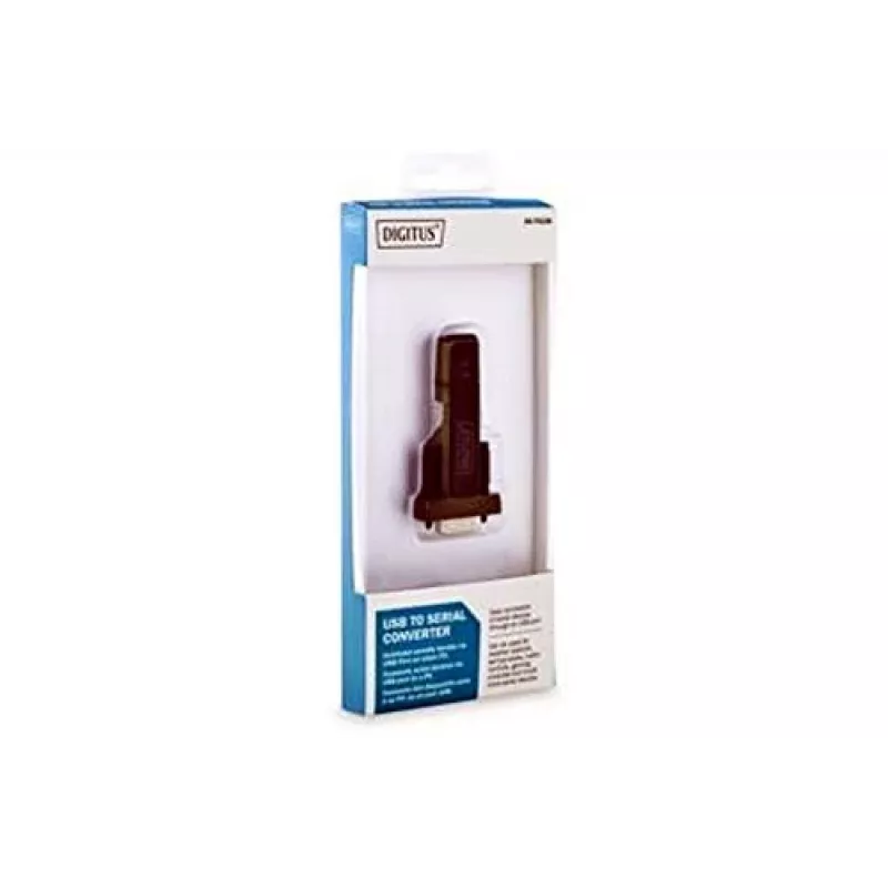 DIGITUS USB 2.0 į serijinį keitiklį DSUB 9M su USB A kabeliu 80cm FTDI mikroschema USB 2.0 į RS232 (FT232RL)