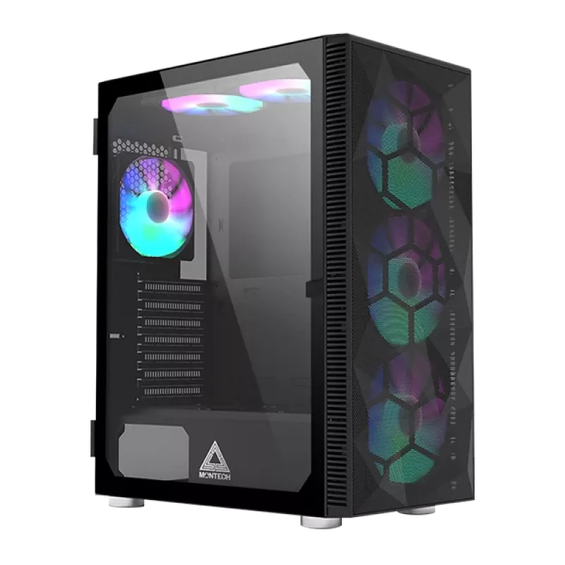 MONTECH X3 X3MESH-BK MIDI Tower korpusas, juodas tinklelis, PC korpusai