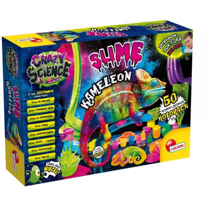 Liscianigiochi Science Kit Crazy Science Slime Chameleon 304-PL89246 – edukacinis gleivių eksperimentų rinkinys