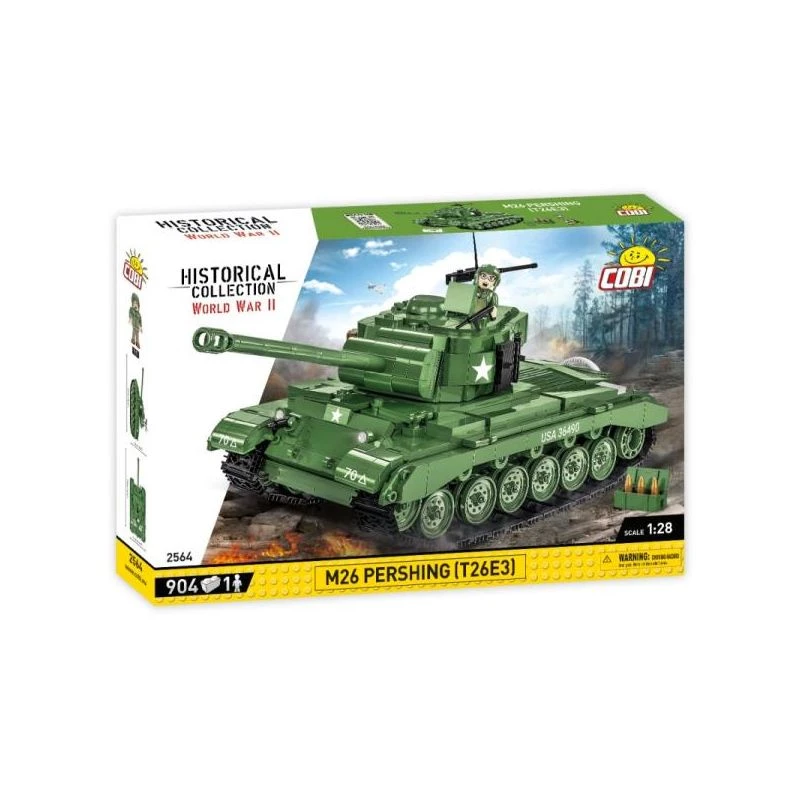 Konstravimo rinkinys COBI M26 Pershing T26E3 904 vnt. Plastikinis vaikams nuo 3 metų