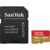 MicroSDHC atminties kortelė SANDISK Extreme 512 GB UHS-I A1 V30 U3 Class 10, skaitymo greitis 190 MB/s, rašymo greitis 130 MB/s, su SD adapteriu