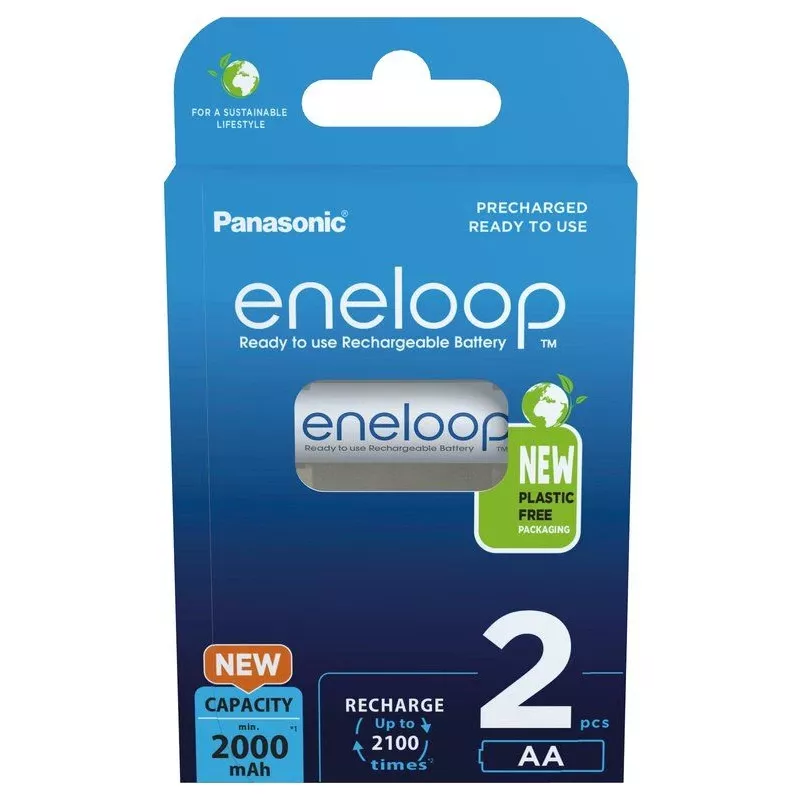 Rechargeable batteries PANASONIC ENELOOP AA 2000 mAh 2 vnt. (BK-3MCDE/2CP)