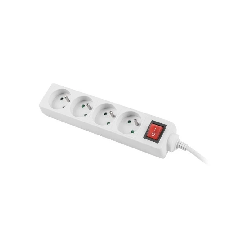Maitinimo ilgintuvas Lanberg PS1-04E-0150-W 1,5 m 4 kintamosios srovės lizdai Vidaus naudojimui Balta