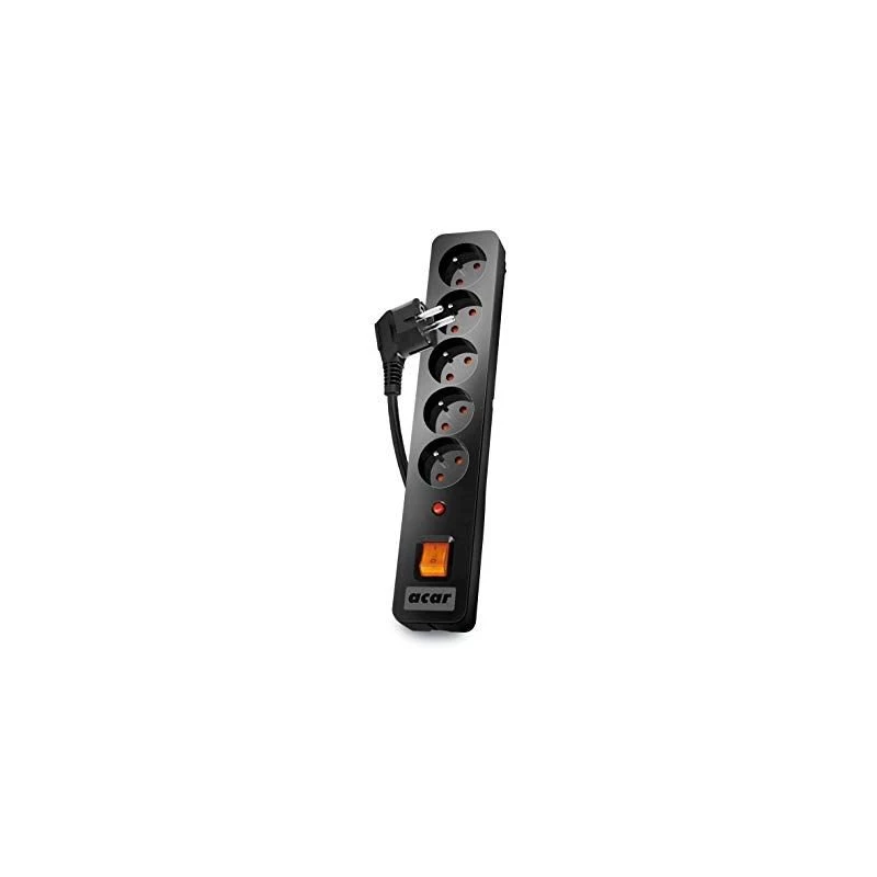 Acar X5/1,5 ilgintuvas 5 lizdai su apsauga nuo viršįtampių 1,5 m Acar X5-Black