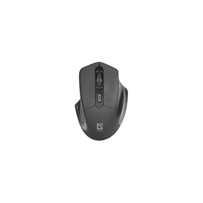 Belaidė optinė pelė DEFENDER Datum MB-345 RF, abiem rankoms tinkama/dešiniarankiams, 1600 DPI, 3 mygtukai, USB RF imtuvas, juoda