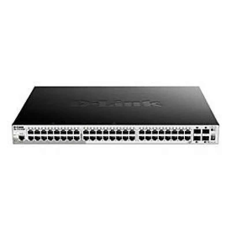 D-Link 52 prievadų Gigabit krovimo POE išmanusis valdomas jungiklis su 4 x 10G SFP+
