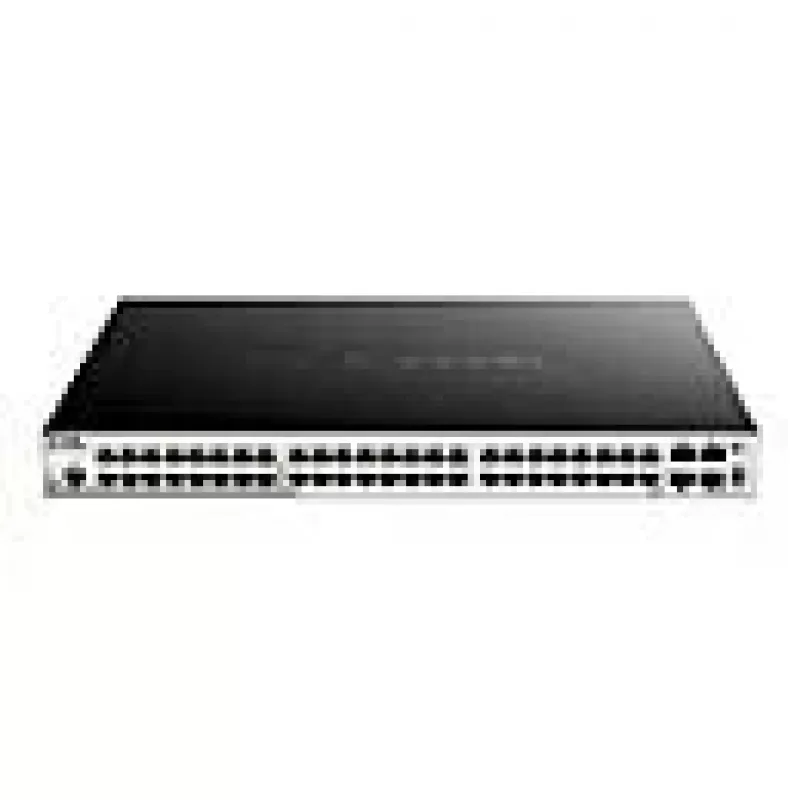 D-Link 52 prievadų Gigabit krovimo POE išmanusis valdomas jungiklis su 4 x 10G SFP+