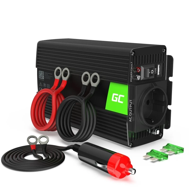 Green Cell® Maitinimo keitiklis 24V į 230V 300W Juodas