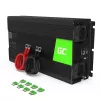 Automobilinis maitinimo keitiklis Green Cell INV22 — 1500 W, 12 V DC į 230 V AC, 50 Hz, LED, aktyvus aušinimas, juodas