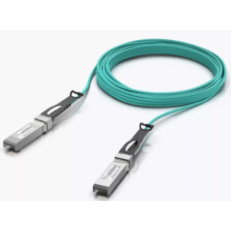 Šviesolaidinis/AOC kabelis UBIQUITI UACC-AOC-SFP10-5M SFP+ į SFP+, 10 Gbit/s, 5 m, 850 nm, PVC apvalkalas, akvamarinas
