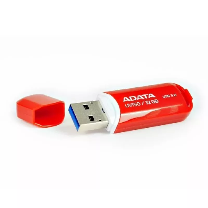 ADATA DashDrive UV150 USB atmintinė 32 GB, USB Typee-A 3.2 Gen 1, raudona, dangtelio dizainas