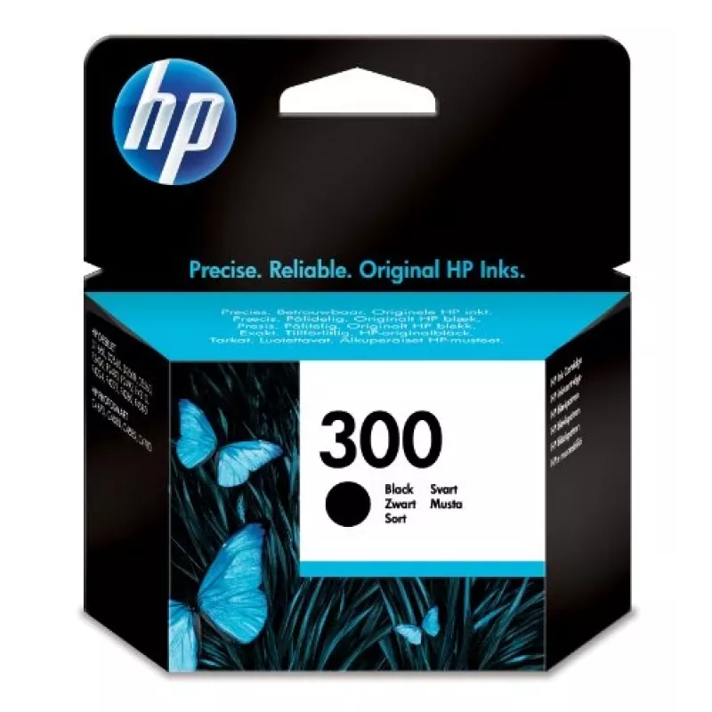 HP 300 Original juodas rašalo kasetė, juoda, 1 vnt., 200 puslapių